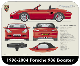 Porsche Boxster 1996-2004 Place Mat, Small